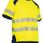 T-SHIRT MANCHES COURTES HV JAUNE/MARINE