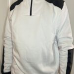 sweat col montant zippe bicolore